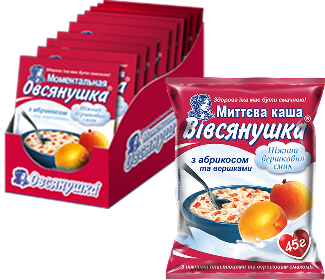 Вівсянушка з вершками та абрикосом