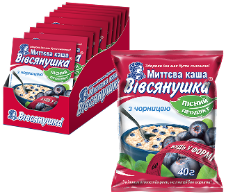 Вівсянушка без вершків з чорницею