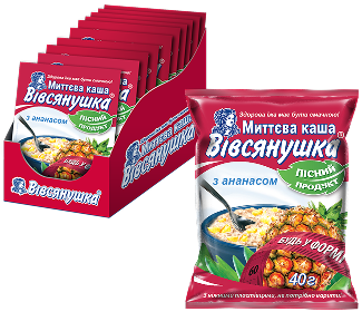 Вівсянушка без вершків з ананасом
